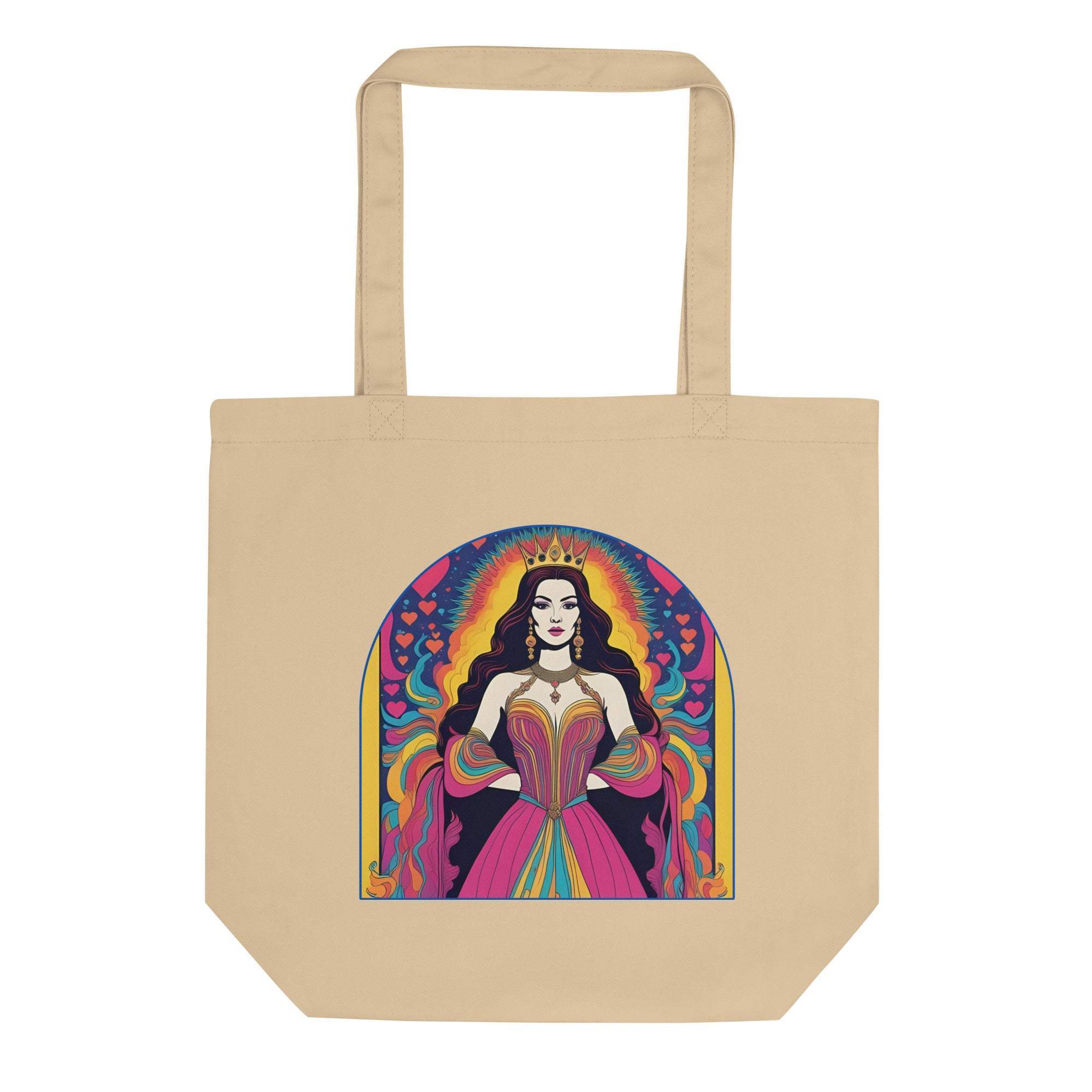 Modern Queen Of Hearts | Eco-Friendly | Cotton Tote Bag | TeeandTurtle | Sustainable