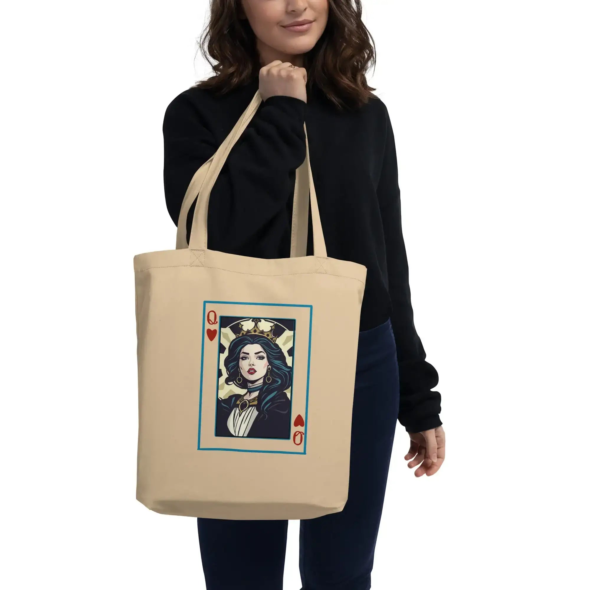Queen Of Cards | Eco-Friendly | Cotton Tote Bag | TeeandTurtle | Sustainable