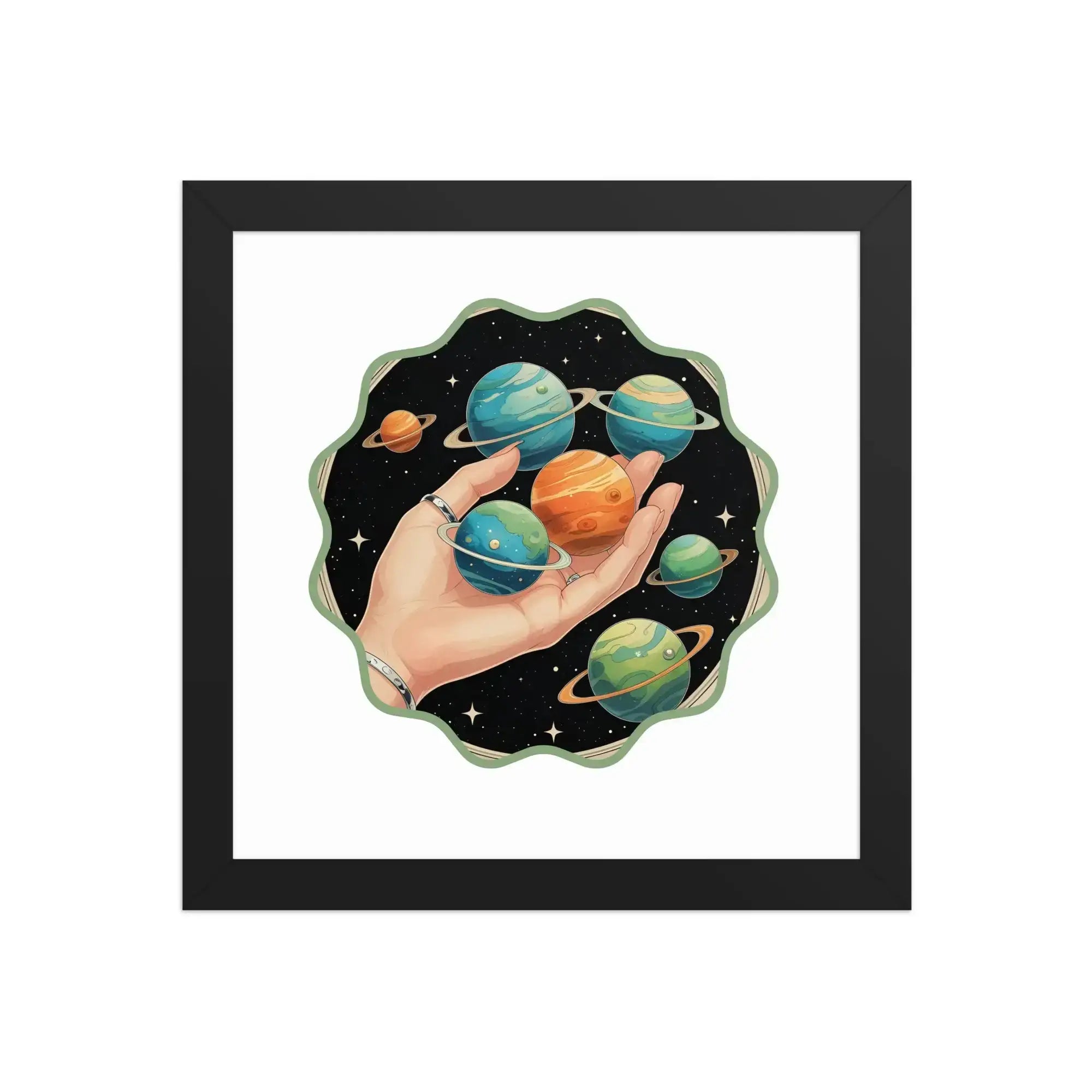 Cosmos In The Palm | Eco-Friendly | Framed Poster | TeeandTurtle | Sustainable