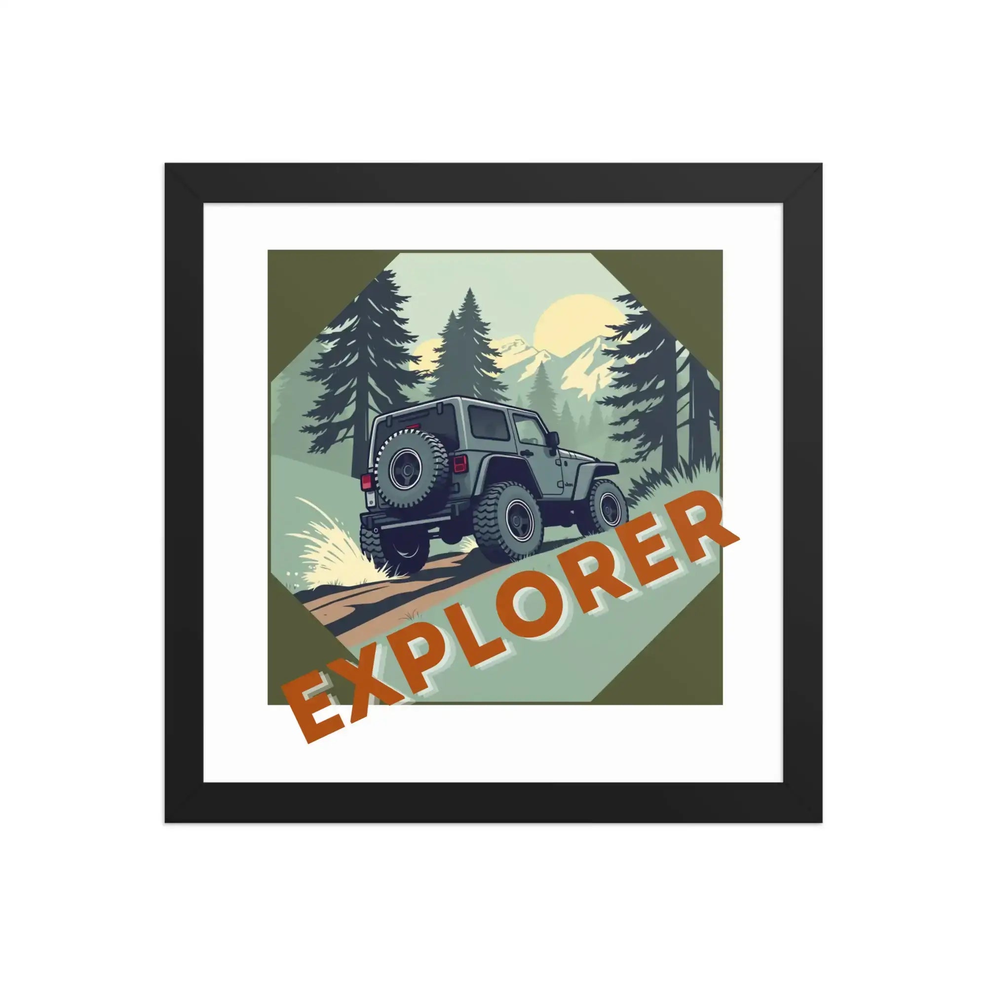 Explorer | Eco-Friendly | Framed poster | TeeandTurtle | Sustainable
