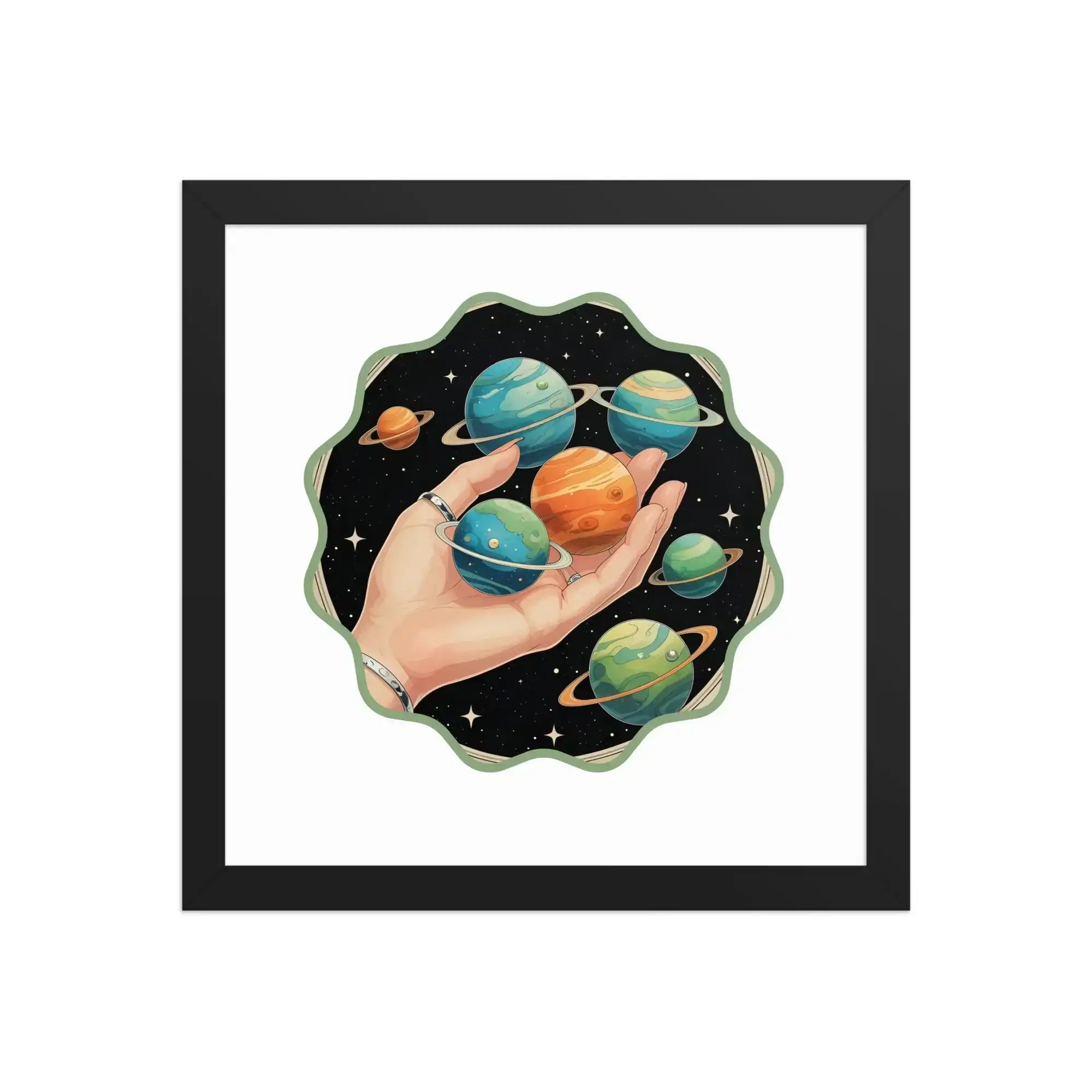 Cosmos In The Palm | Eco-Friendly | Framed Poster | TeeandTurtle | Sustainable