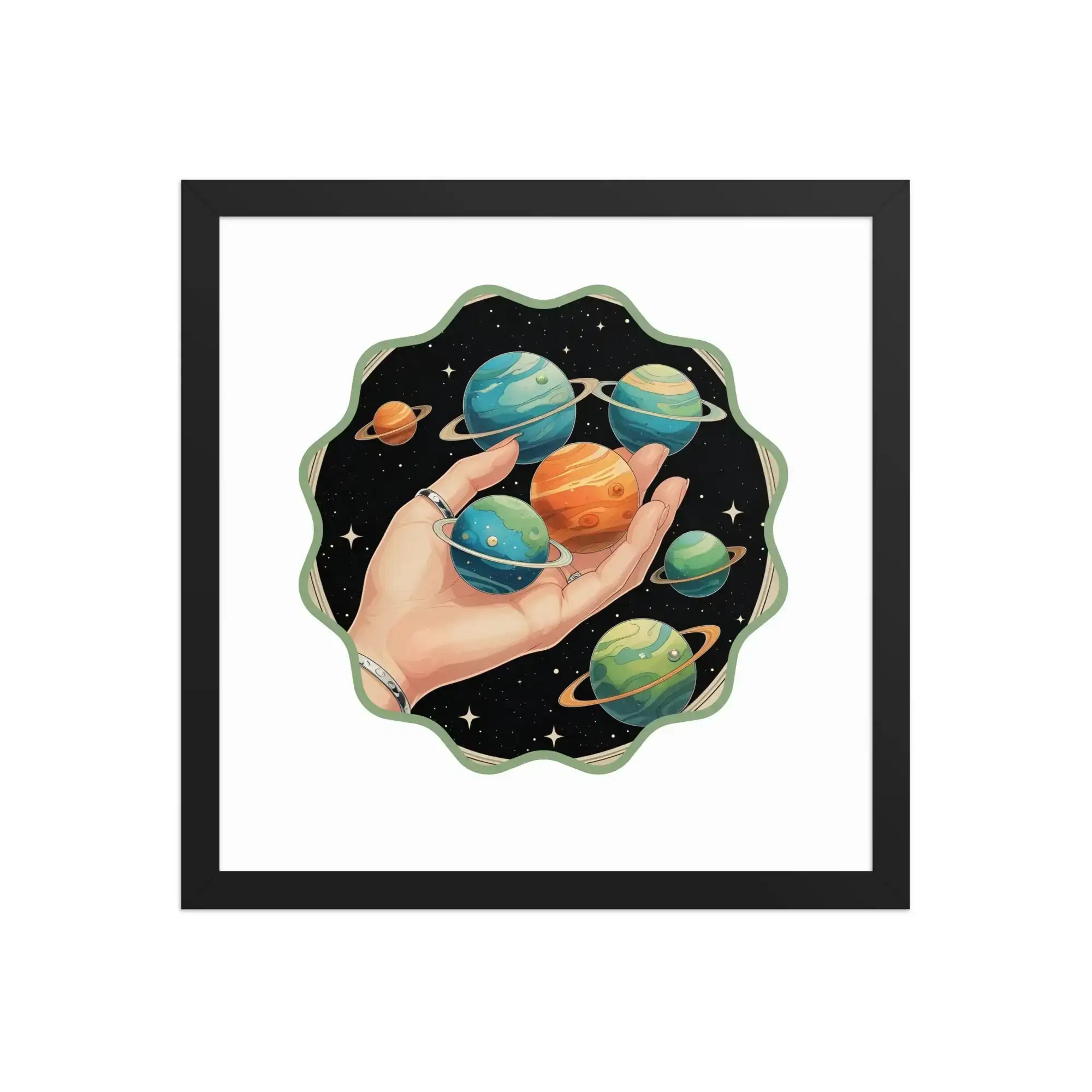 Cosmos In The Palm | Eco-Friendly | Framed Poster | TeeandTurtle | Sustainable