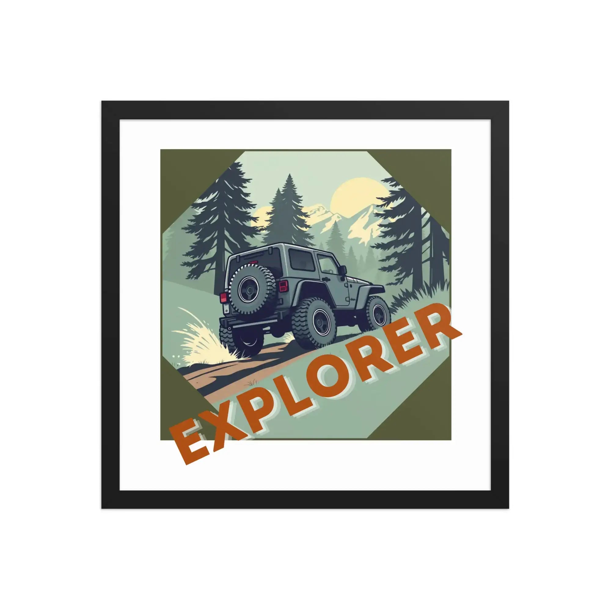 Explorer | Eco-Friendly | Framed poster | TeeandTurtle | Sustainable