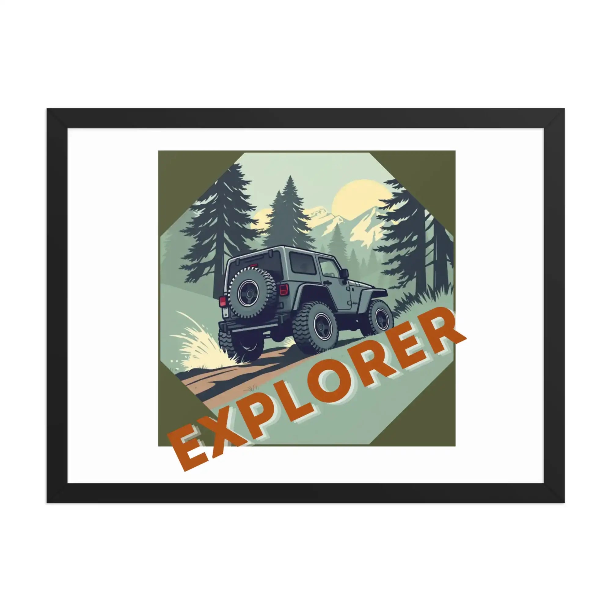 Explorer | Eco-Friendly | Framed poster | TeeandTurtle | Sustainable
