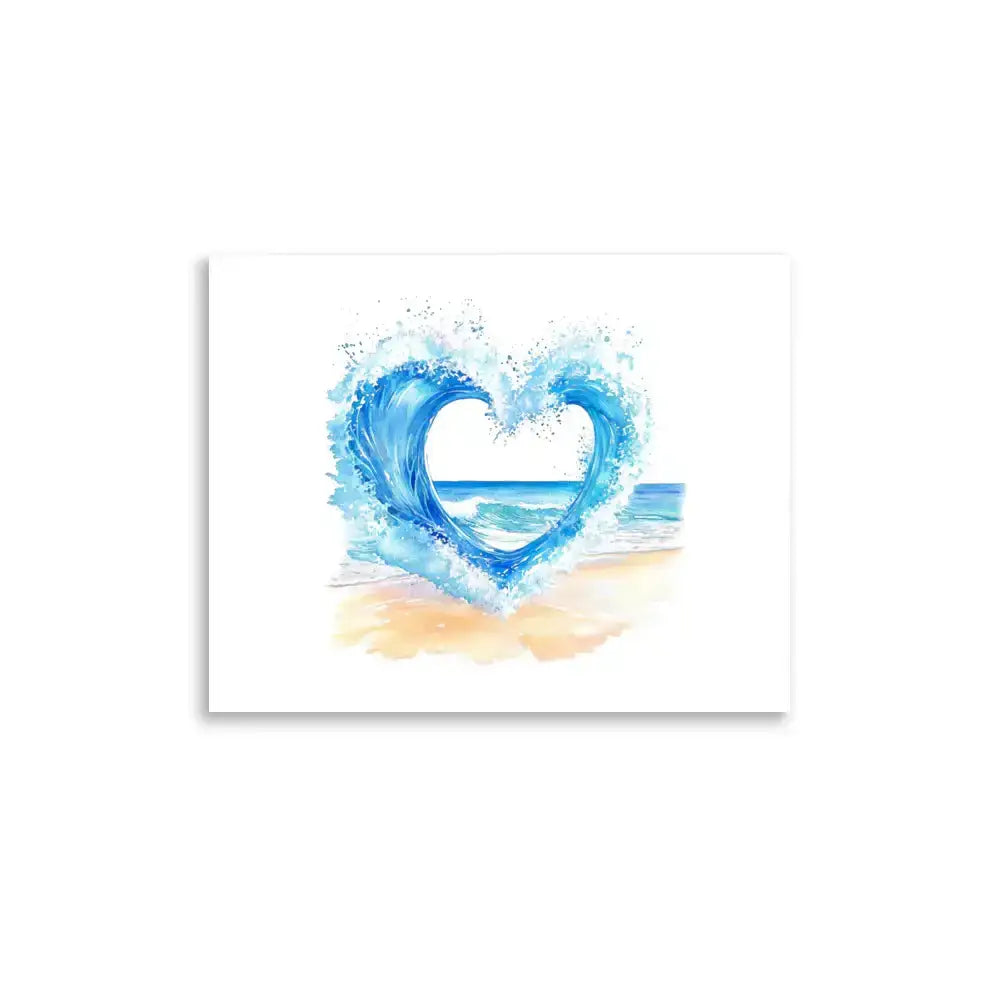 Wave Heart | Eco-Friendly | Matte Paper Poster | TeeandTurtle | Sustainable