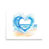 Wave Heart | Eco-Friendly | Matte Paper Poster | TeeandTurtle | Sustainable