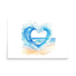 Wave Heart | Eco-Friendly | Matte Paper Poster | TeeandTurtle | Sustainable