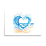Wave Heart | Eco-Friendly | Matte Paper Poster | TeeandTurtle | Sustainable