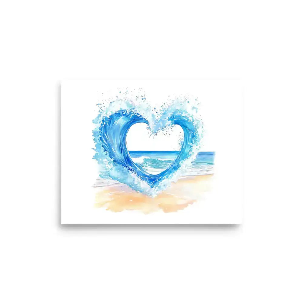 Wave Heart | Eco-Friendly | Matte Paper Poster | TeeandTurtle | Sustainable