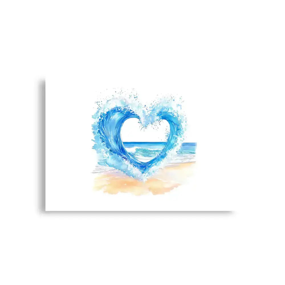 Wave Heart | Eco-Friendly | Matte Paper Poster | TeeandTurtle | Sustainable