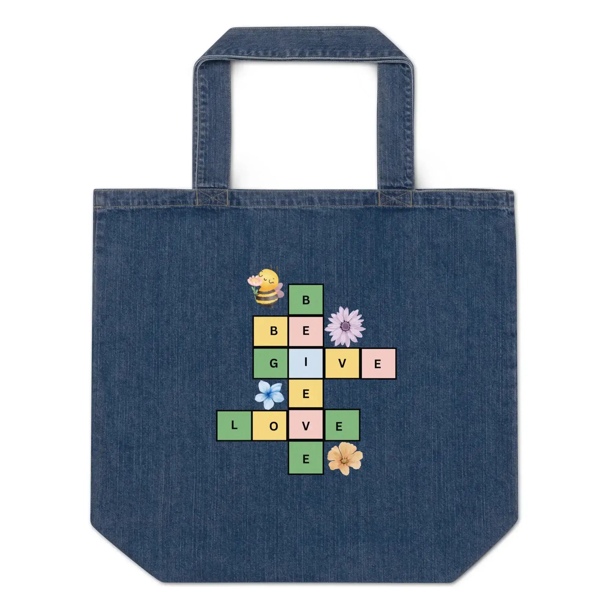 Puzzle | Eco-Friendly | Denim Tote Bag | TeeandTurtle | Sustainable