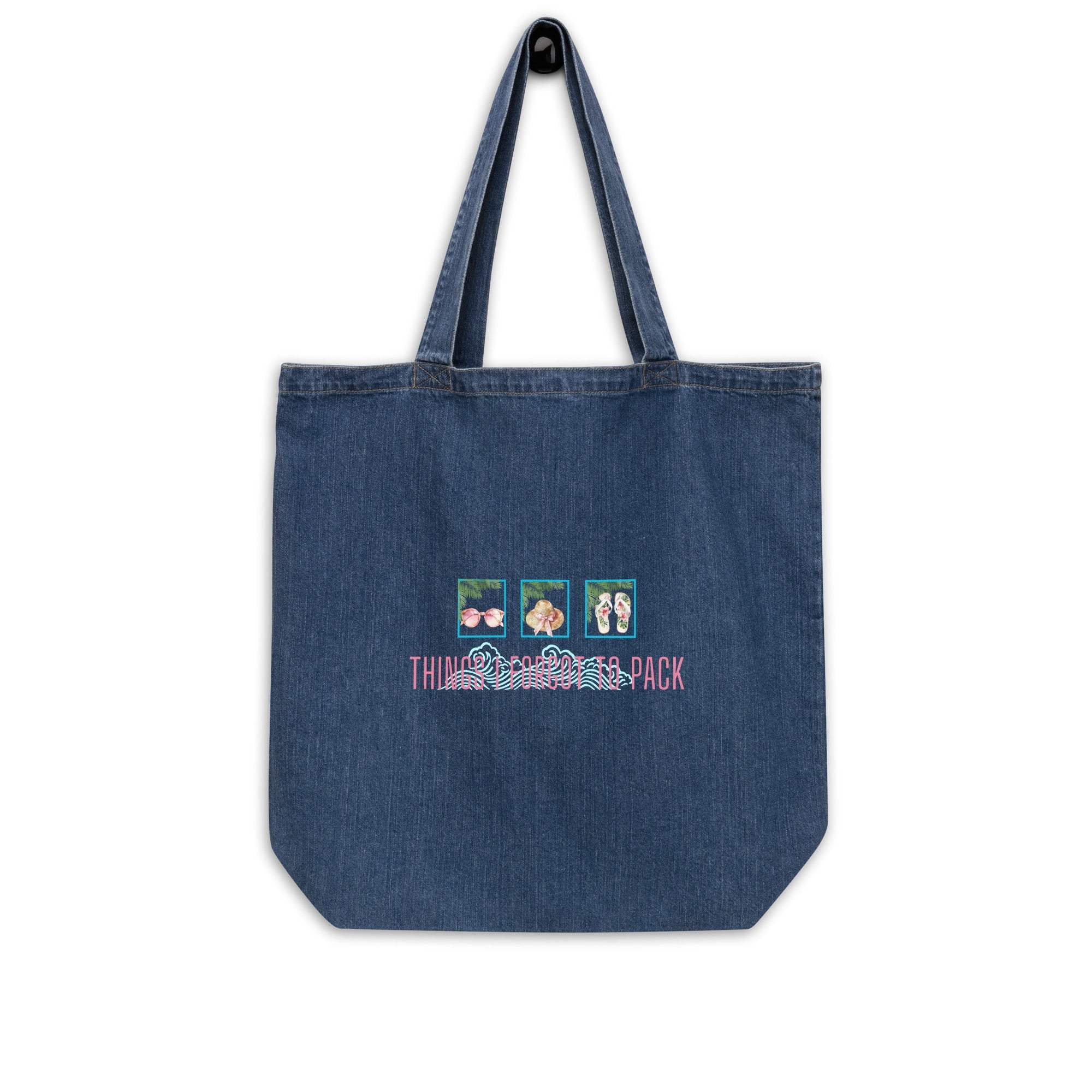 Things Forgot To Pack | Eco-Friendly | Denim Tote Bag | TeeandTurtle | Sustainable