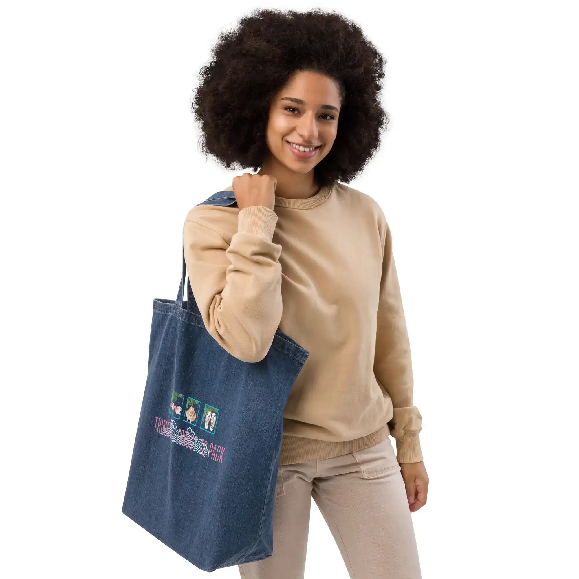 Things Forgot To Pack | Eco-Friendly | Denim Tote Bag | TeeandTurtle | Sustainable