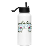 Tiger Planet Eye | Stainless Steel |Bottle with Straw | TeeandTurtle | Sustainable