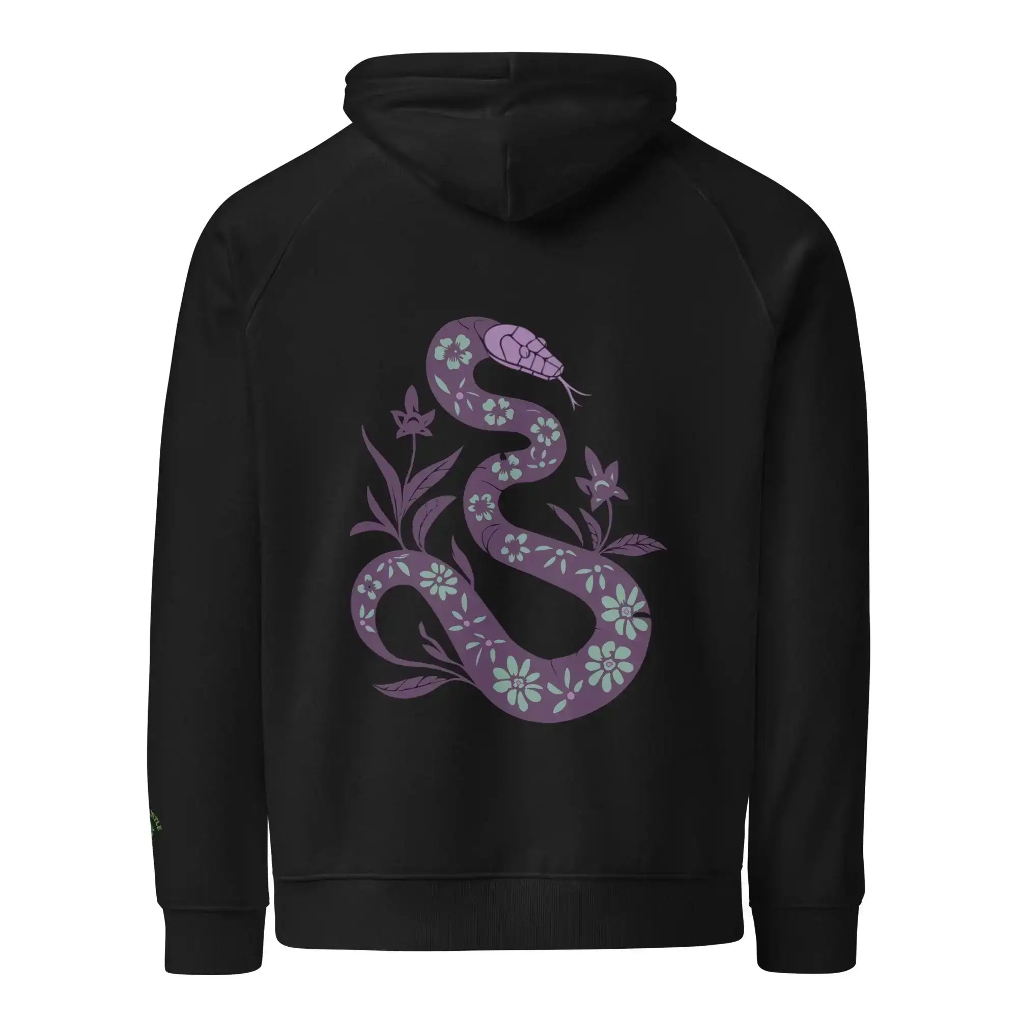 Snake Purple | Eco-Friendly | Embroidered Hoodie | TeeandTurtle | Sustainable