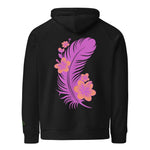 Pink Feather | Eco-Friendly | Embroidered Hoodie | TeeandTurtle | Sustainable