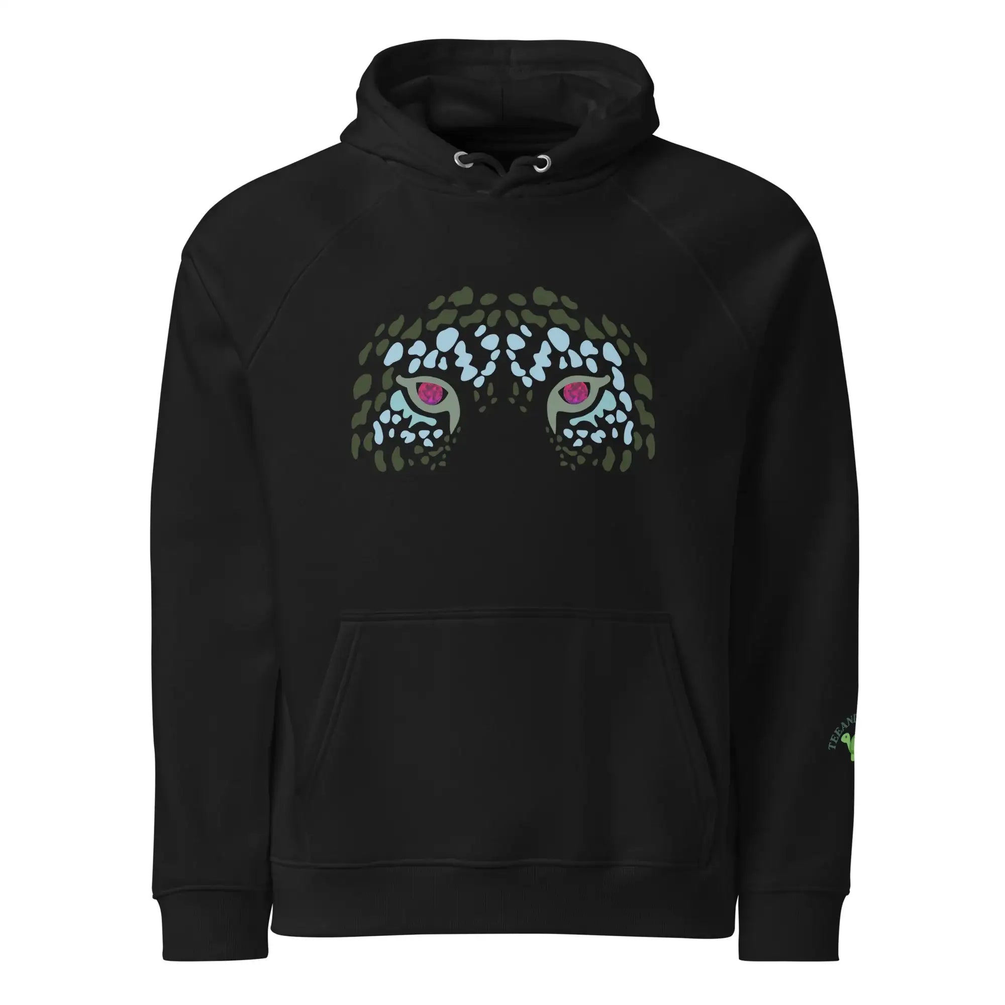 Tiger Planet Eye | Eco-Friendly | Raglan Hoodie | TeeandTurtle | Sustainable