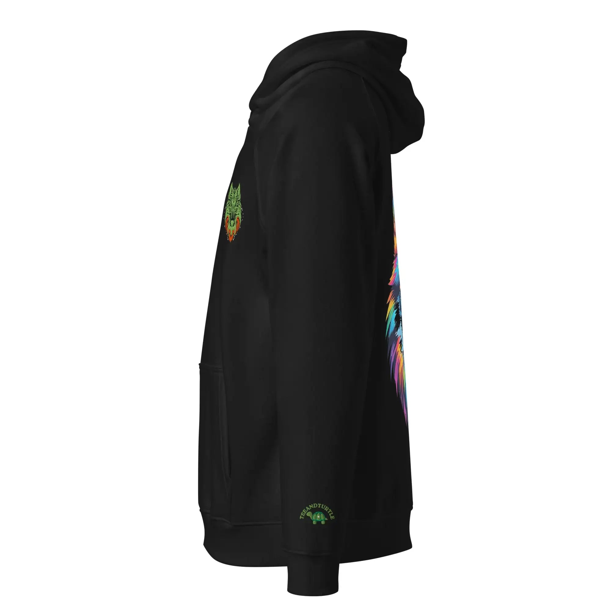 Flare Wolf | Eco-Friendly | Embroidered Hoodie | TeeandTurtle | Sustainable