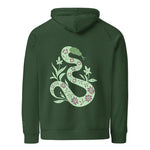 Snake Light Green | Eco-Friendly | Embroidered Hoodie | TeeandTurtle | Sustainable
