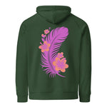 Pink Feather | Eco-Friendly | Embroidered Hoodie | TeeandTurtle | Sustainable