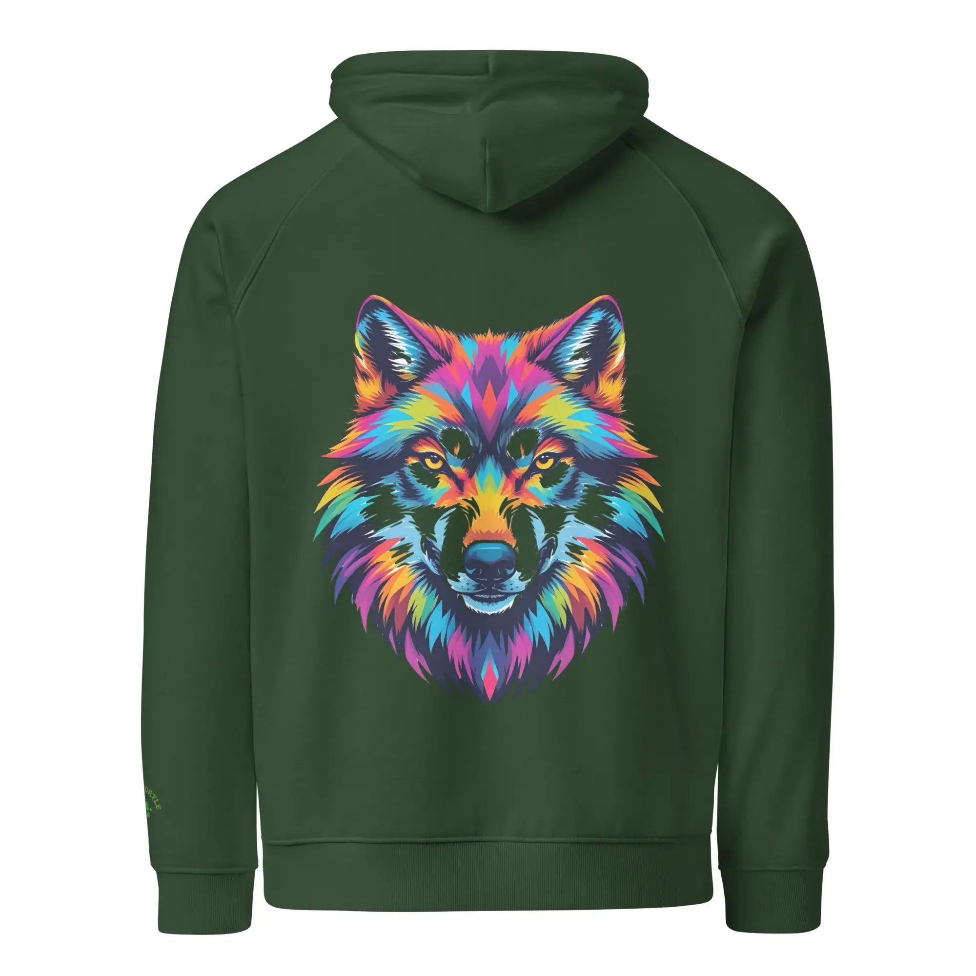 Flare Wolf | Eco-Friendly | Embroidered Hoodie | TeeandTurtle | Sustainable