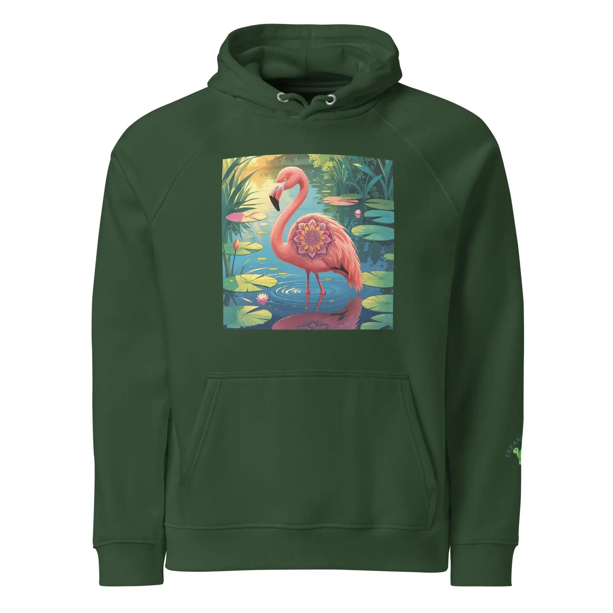 Flamingo Frame | Eco-Friendly | Raglan Hoodie | TeeandTurtle | Sustainable