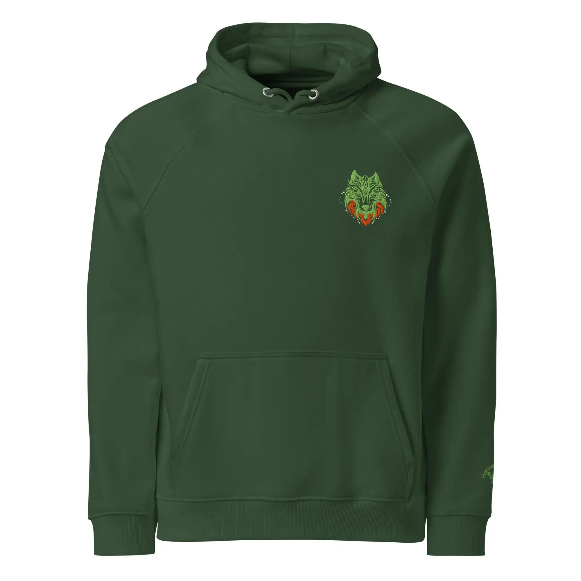 Flare Wolf | Eco-Friendly | Embroidered Hoodie | TeeandTurtle | Sustainable