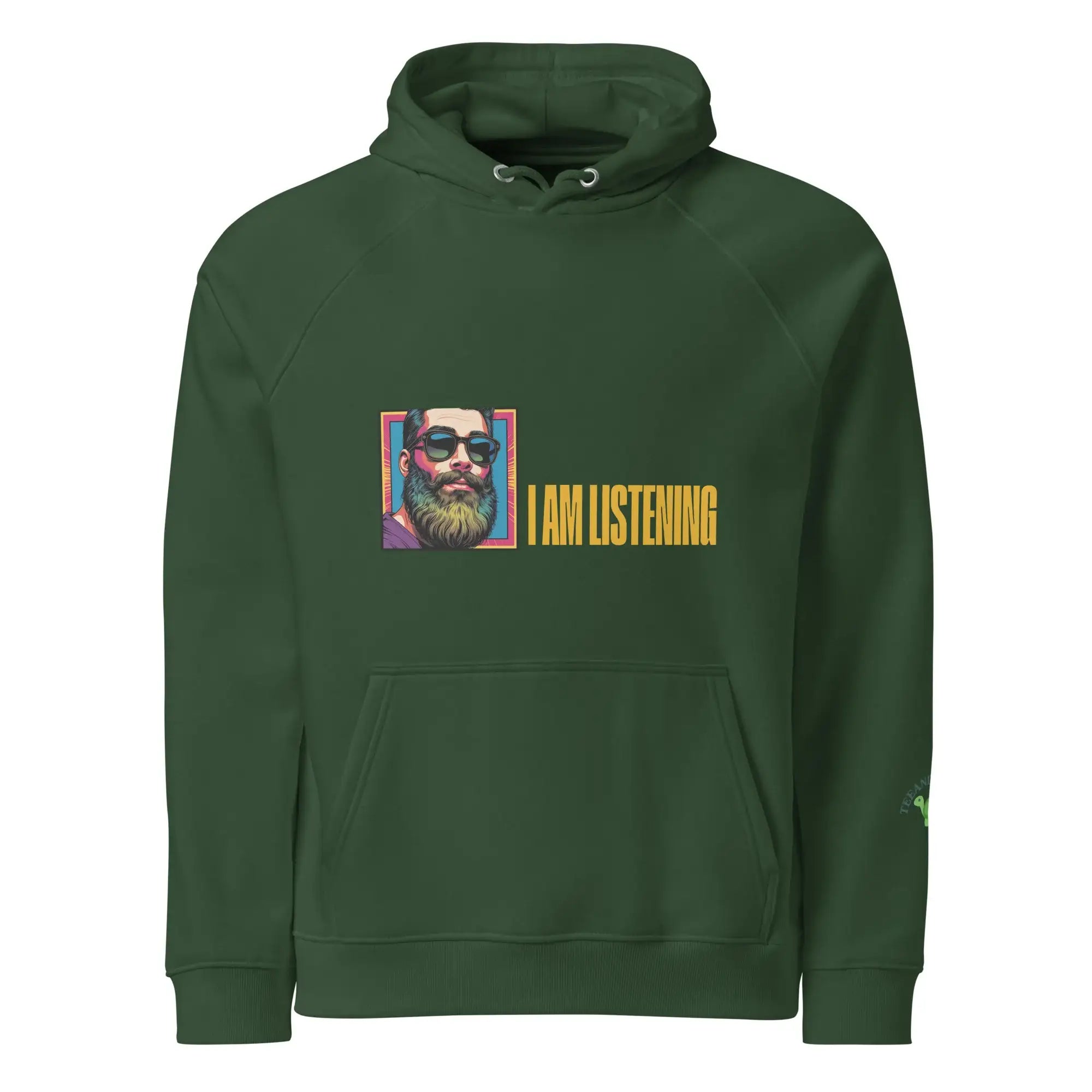 I Am Listening | Eco-Friendly | Raglan Hoodie | TeeandTurtle | Sustainable