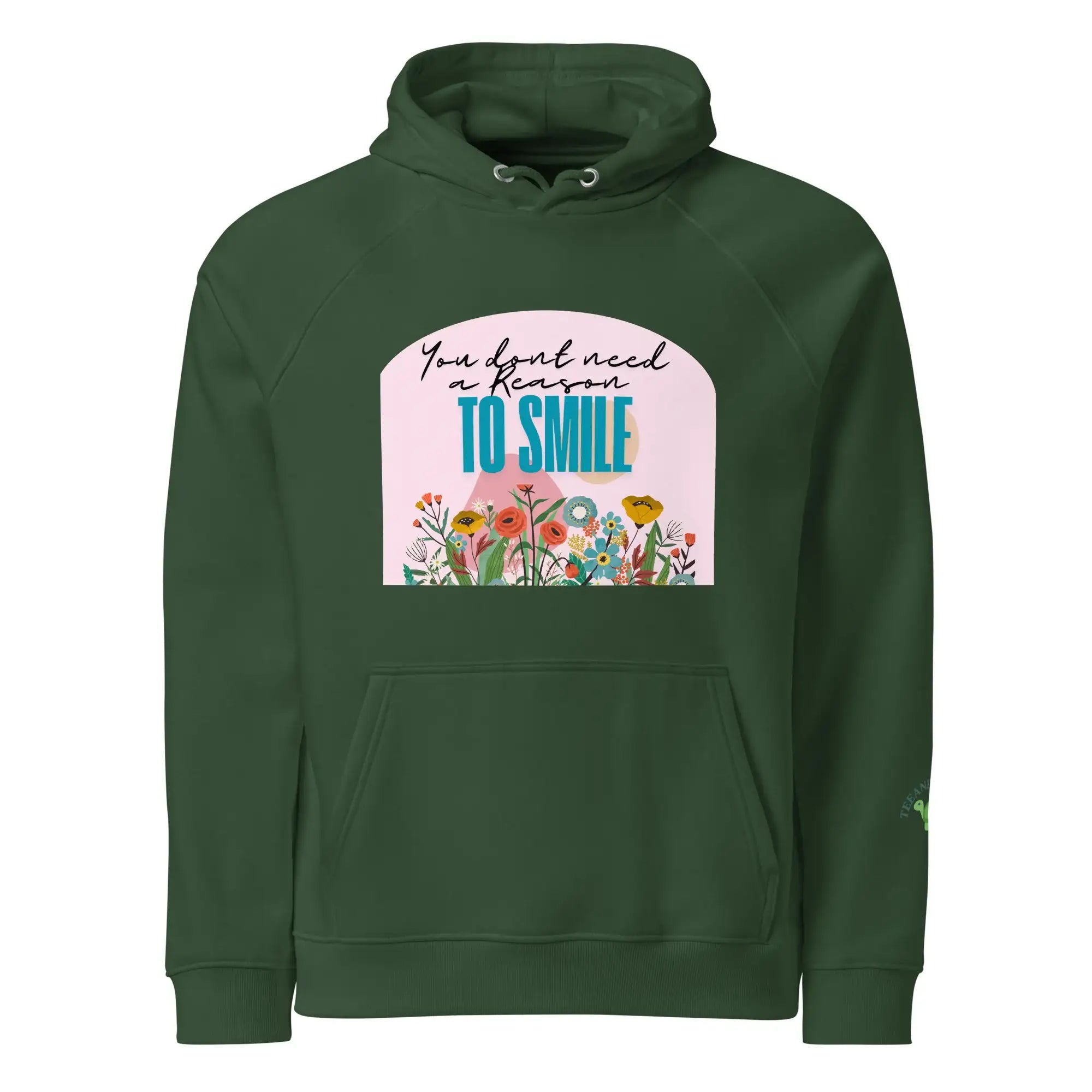 Reason To Smile | Eco-Friendly | Raglan Hoodie | TeeandTurtle | Sustainable