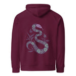 Snake Purple | Eco-Friendly | Embroidered Hoodie | TeeandTurtle | Sustainable