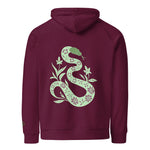 Snake Light Green | Eco-Friendly | Embroidered Hoodie | TeeandTurtle | Sustainable