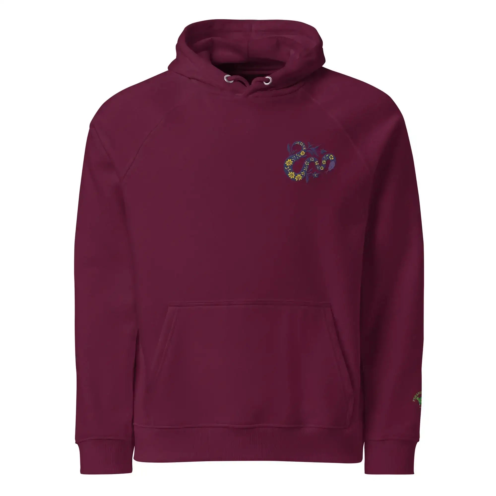 Snake Purple | Eco-Friendly | Embroidered Hoodie | TeeandTurtle | Sustainable