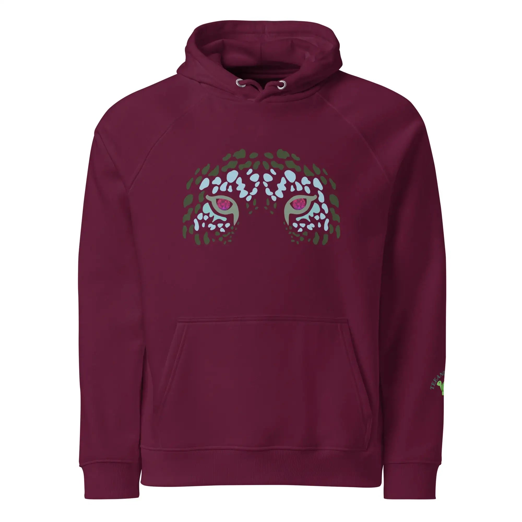 Tiger Planet Eye | Eco-Friendly | Raglan Hoodie | TeeandTurtle | Sustainable