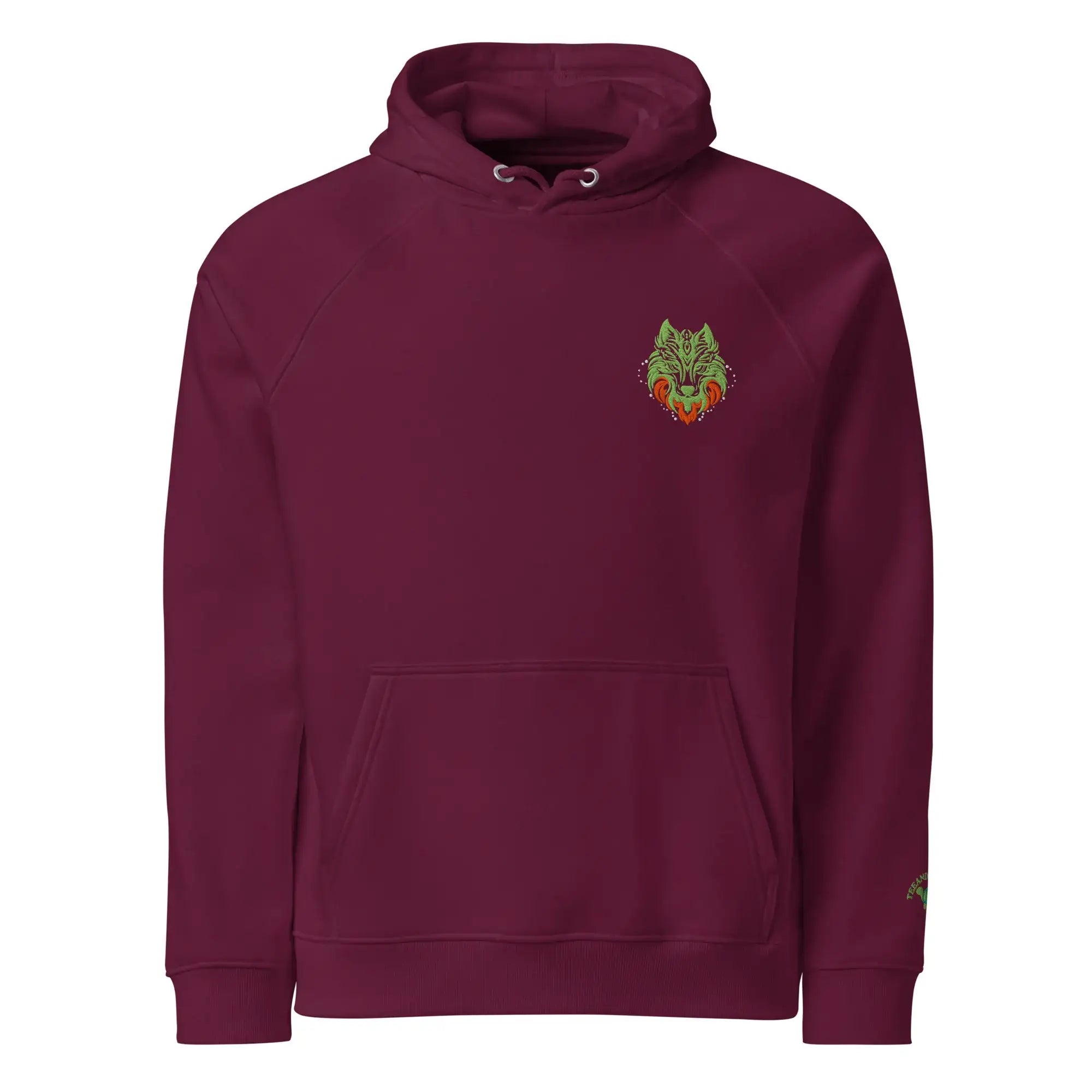 Flare Wolf | Eco-Friendly | Embroidered Hoodie | TeeandTurtle | Sustainable