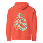 Snake Light Green | Eco-Friendly | Embroidered Hoodie | TeeandTurtle | Sustainable