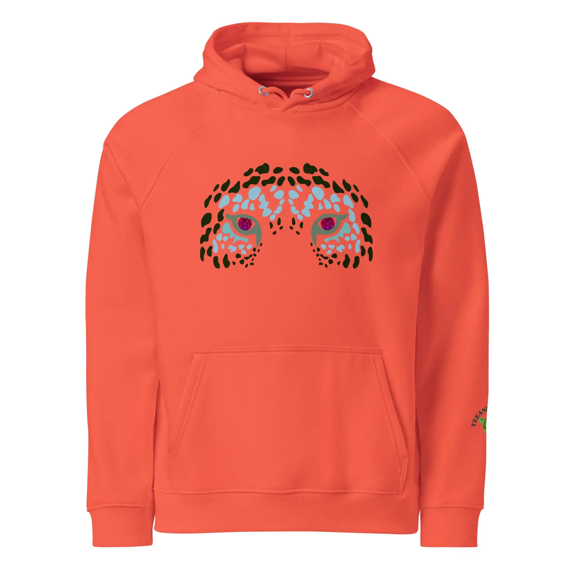Tiger Planet Eye | Eco-Friendly | Raglan Hoodie | TeeandTurtle | Sustainable