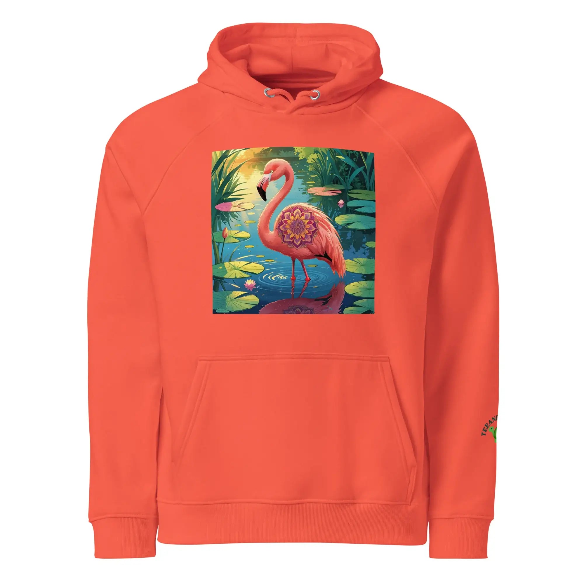 Flamingo Frame | Eco-Friendly | Raglan Hoodie | TeeandTurtle | Sustainable