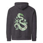 Snake Light Green | Eco-Friendly | Embroidered Hoodie | TeeandTurtle | Sustainable