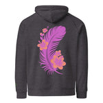 Pink Feather | Eco-Friendly | Embroidered Hoodie | TeeandTurtle | Sustainable