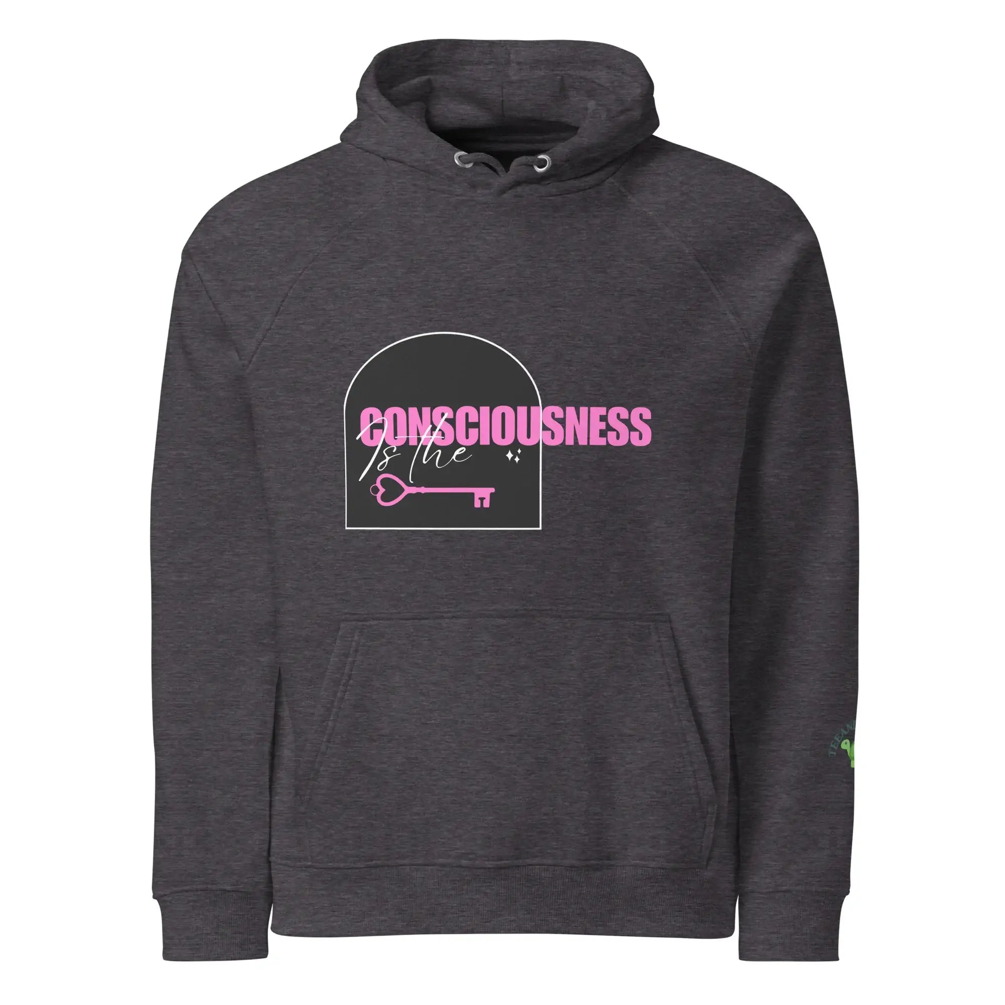Consciousness Is The Key | Eco-Friendly | Raglan Hoodie | TeeandTurtle | Sustainable