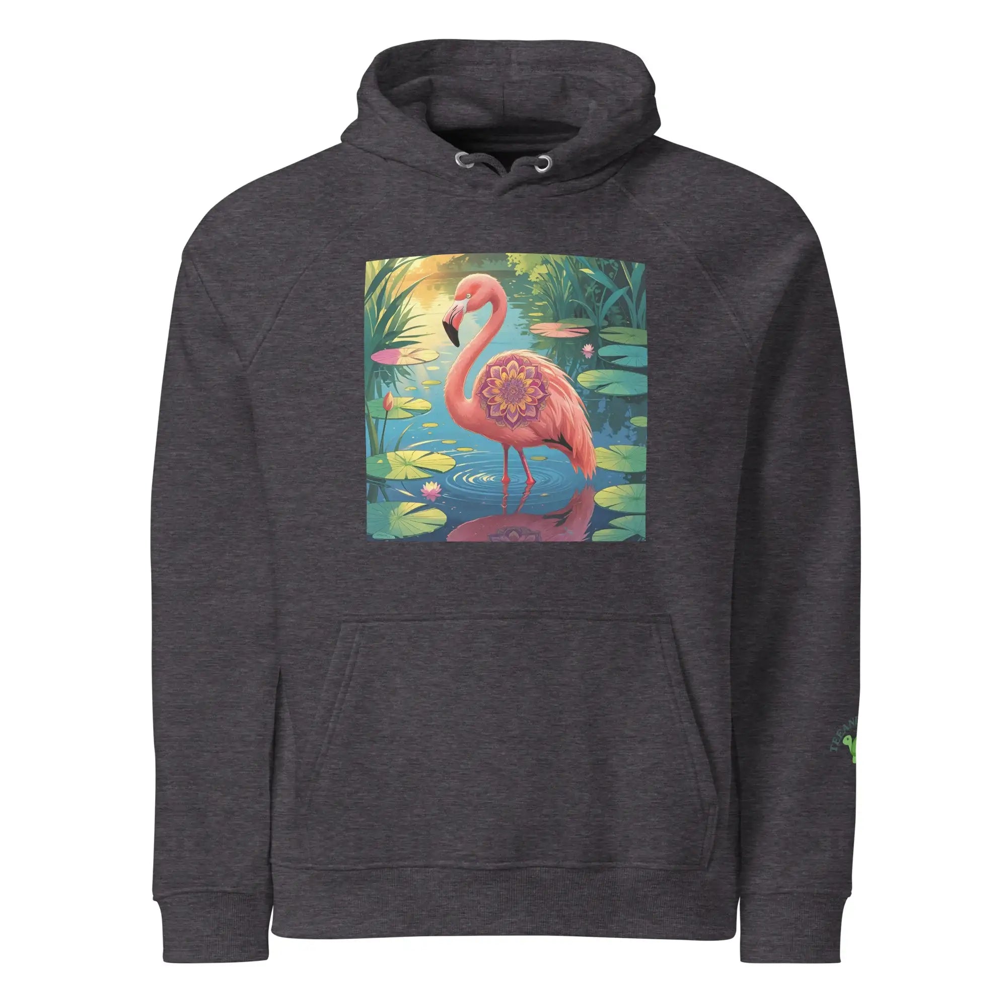 Flamingo Frame | Eco-Friendly | Raglan Hoodie | TeeandTurtle | Sustainable