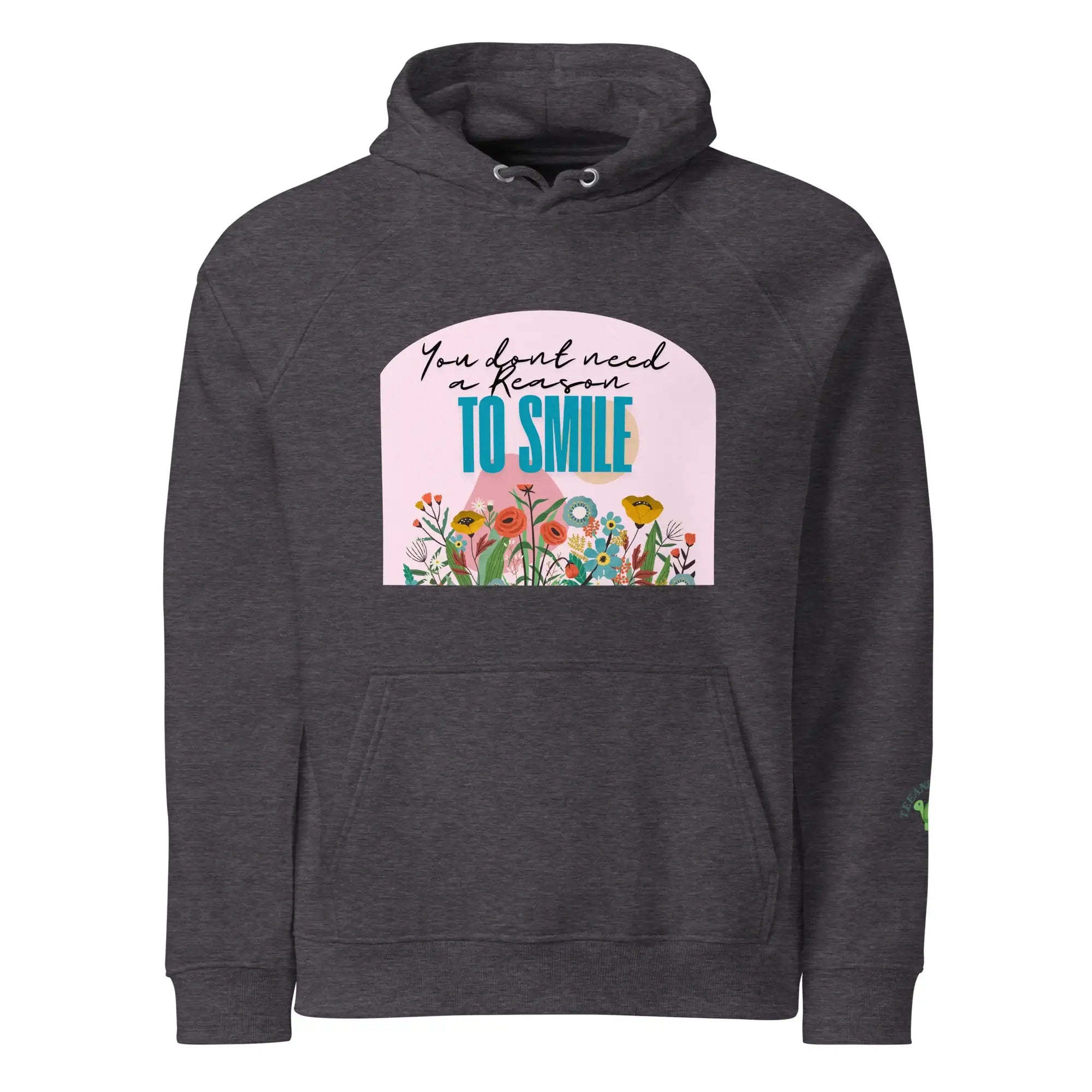Reason To Smile | Eco-Friendly | Raglan Hoodie | TeeandTurtle | Sustainable