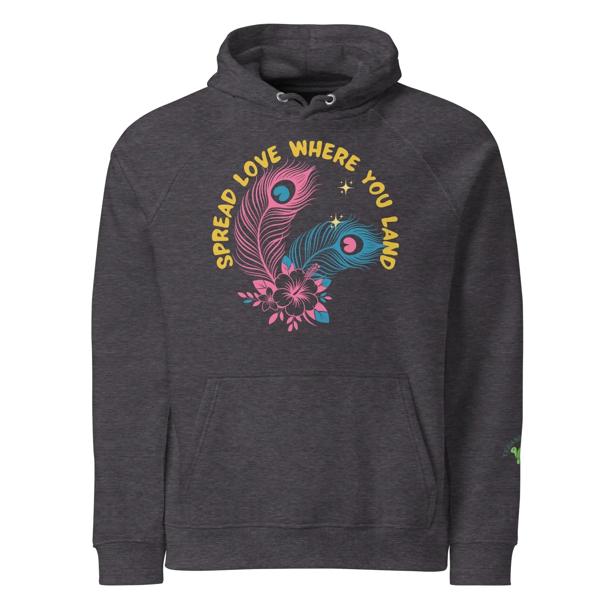 Spread Love | Eco-Friendly | Raglan Hoodie | TeeandTurtle | Sustainable