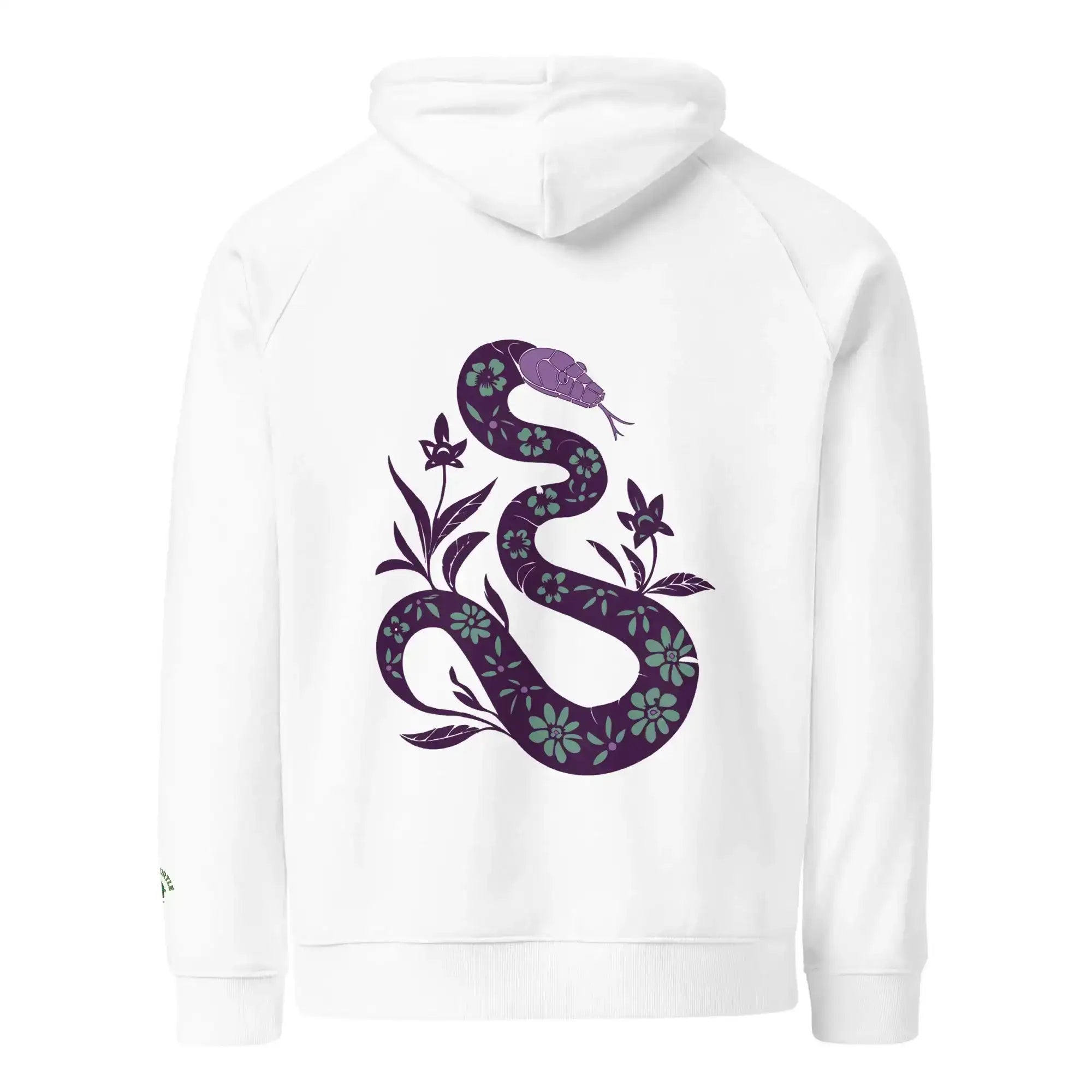 Snake Purple | Eco-Friendly | Embroidered Hoodie | TeeandTurtle | Sustainable