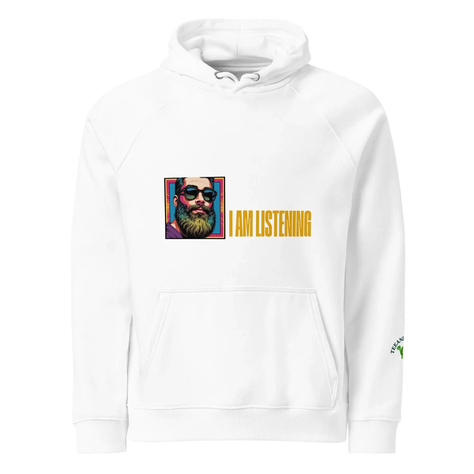 I Am Listening | Eco-Friendly | Raglan Hoodie | TeeandTurtle | Sustainable