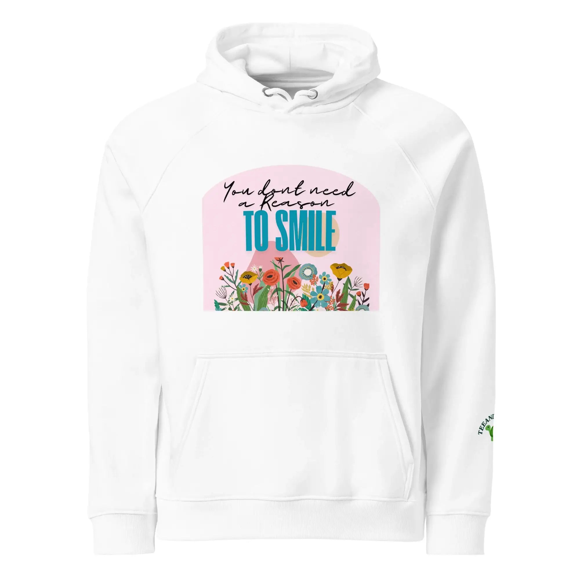 Reason To Smile | Eco-Friendly | Raglan Hoodie | TeeandTurtle | Sustainable