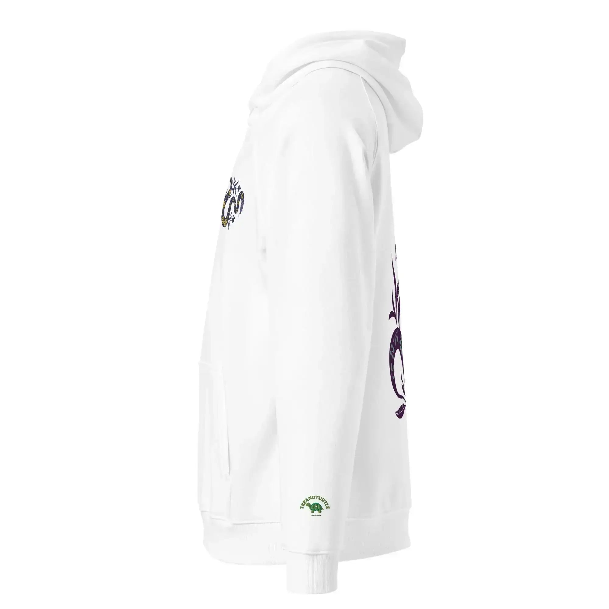 Snake Purple | Eco-Friendly | Embroidered Hoodie | TeeandTurtle | Sustainable