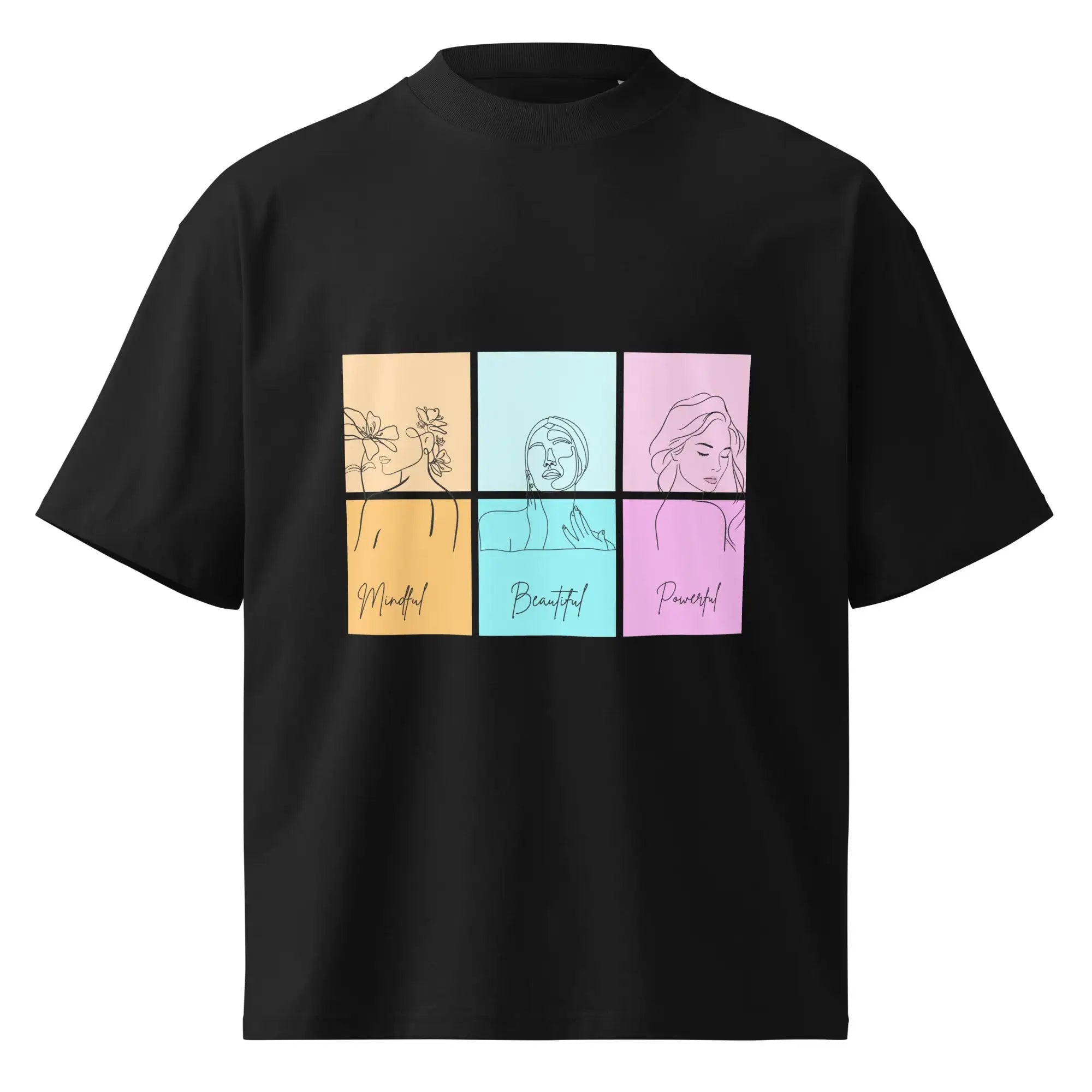 Mindful Beautiful Powerful | Eco-Friendly | Oversized T-shirt | TeeandTurtle | Sustainable