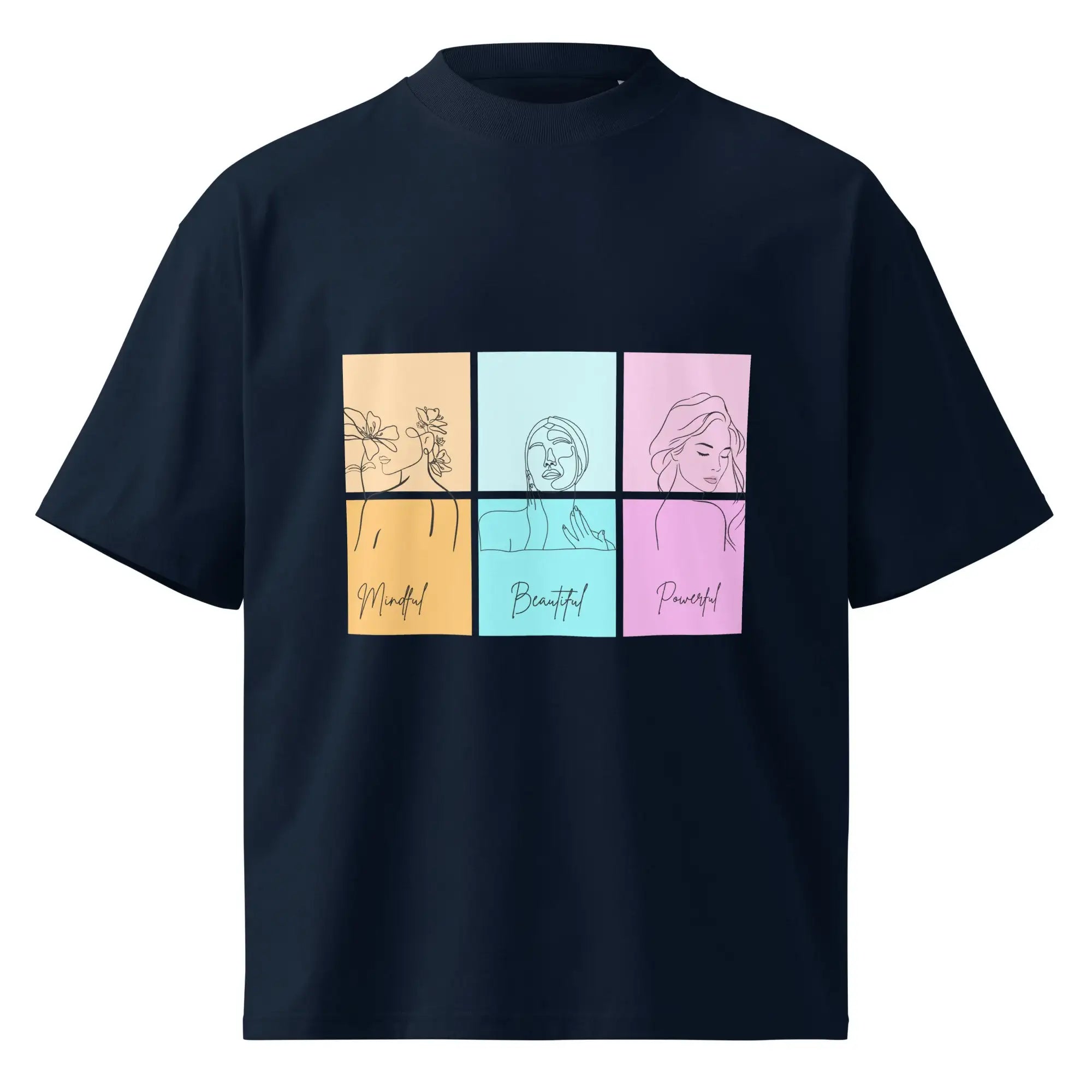 Mindful Beautiful Powerful | Eco-Friendly | Oversized T-shirt | TeeandTurtle | Sustainable