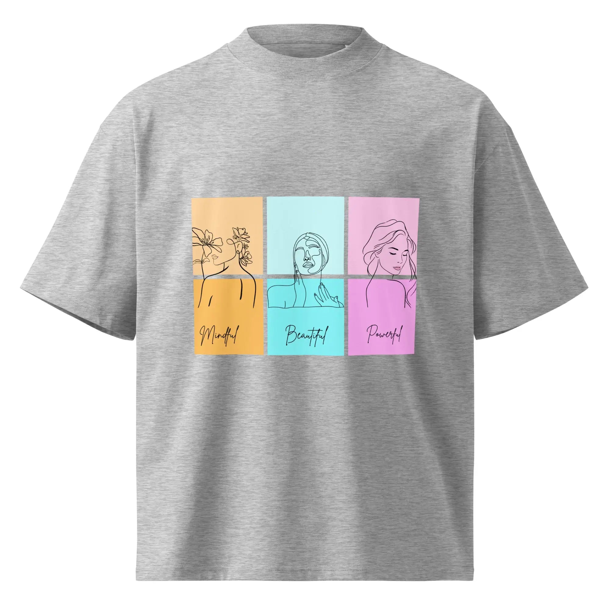 Mindful Beautiful Powerful | Eco-Friendly | Oversized T-shirt | TeeandTurtle | Sustainable